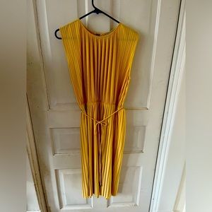 Yellow midi dress